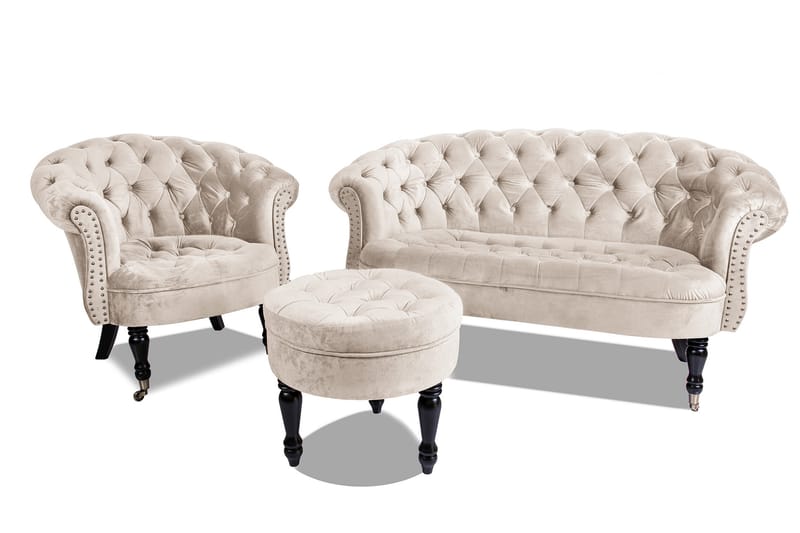 Chesterfield Ludo Fåtölj Beige - Möbler - Vardagsrum - Fåtöljer - Chesterfield fåtölj