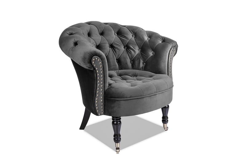 Chesterfield Ludo Fåtölj Mörkgrå - Möbler - Vardagsrum - Fåtöljer - Chesterfield fåtölj