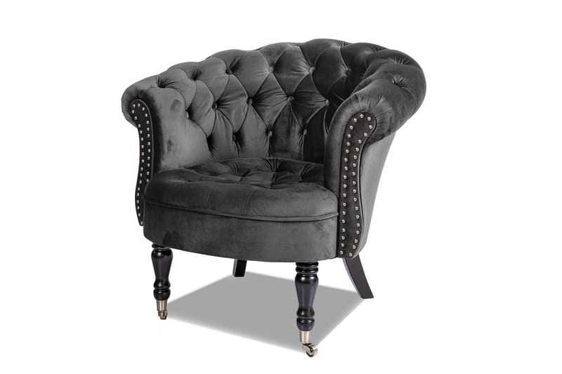 Chesterfield Ludo Fåtölj Mörkgrå - Möbler - Vardagsrum - Fåtöljer - Chesterfield fåtölj