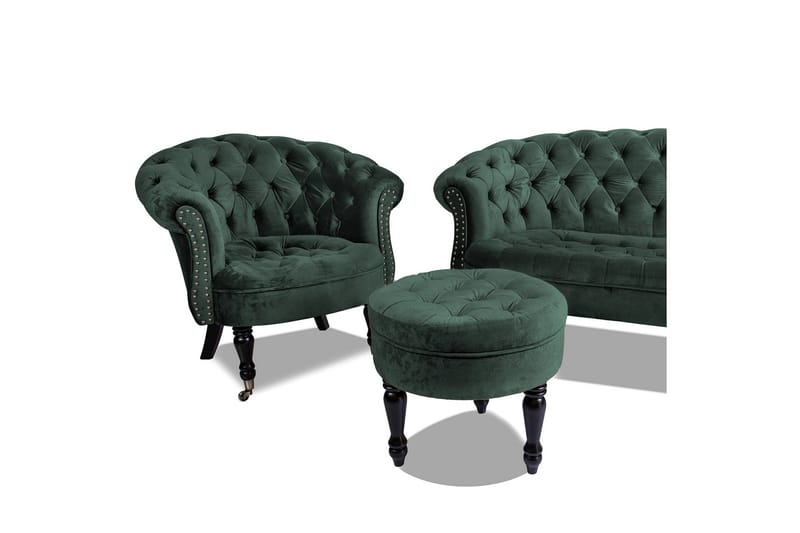 Chesterfield Ludo Fåtölj Mörkgrön - Möbler - Vardagsrum - Fåtöljer - Chesterfield fåtölj