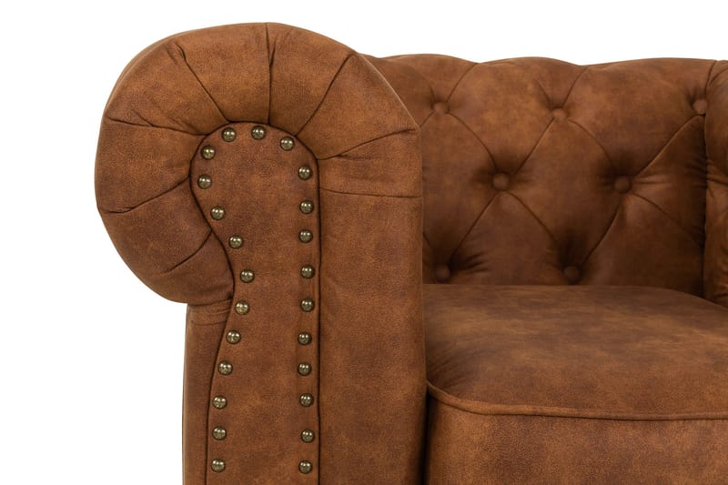 CHESTERFIELD LUX Fåtölj Vintage Cognac - Chesterfield fåtölj - Skinnfåtölj