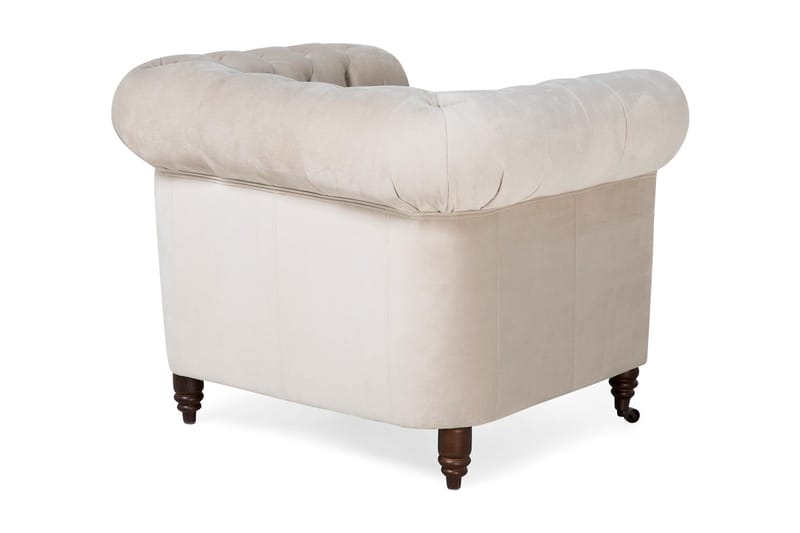 CHESTERFIELD LUX Sammetsfåtölj Beige - Möbler - Vardagsrum - Fåtöljer - Chesterfield fåtölj