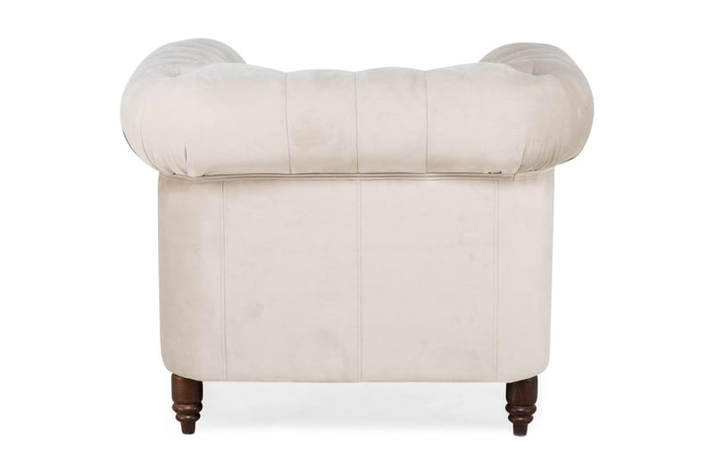 CHESTERFIELD LUX Sammetsfåtölj Beige - Möbler - Vardagsrum - Fåtöljer - Chesterfield fåtölj