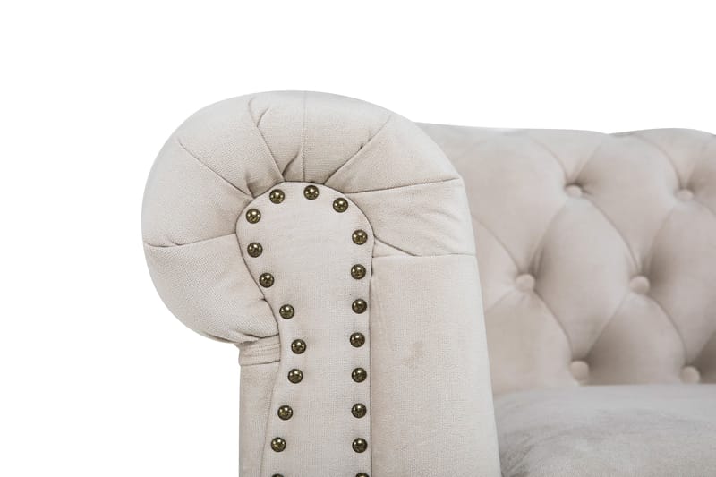 CHESTERFIELD LUX Sammetsfåtölj Beige - Möbler - Vardagsrum - Fåtöljer - Chesterfield fåtölj