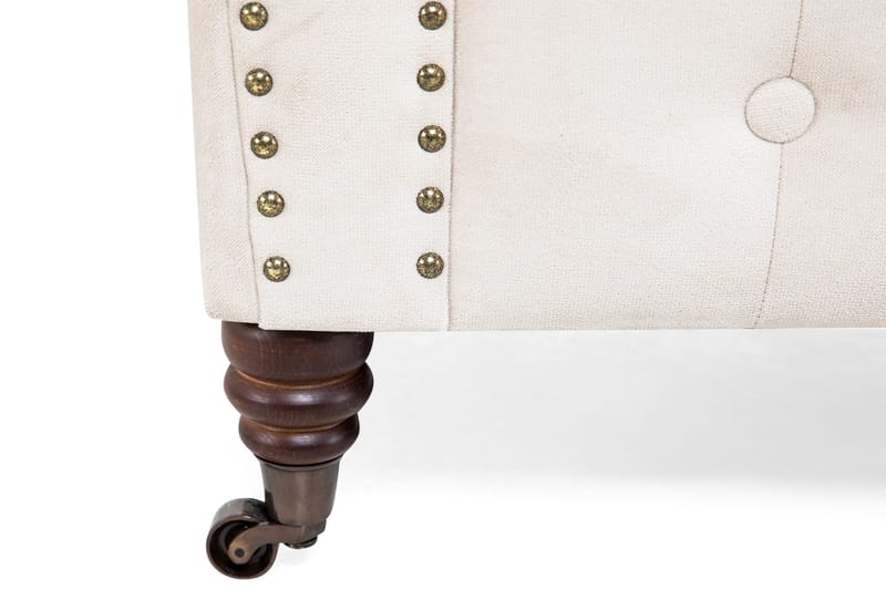 CHESTERFIELD LUX Sammetsfåtölj Beige - Möbler - Vardagsrum - Fåtöljer - Chesterfield fåtölj