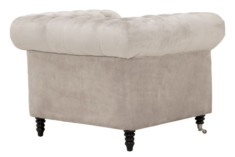 CHESTERFIELD LUX Sammetsfåtölj Sand - Möbler - Vardagsrum - Fåtöljer - Chesterfield fåtölj