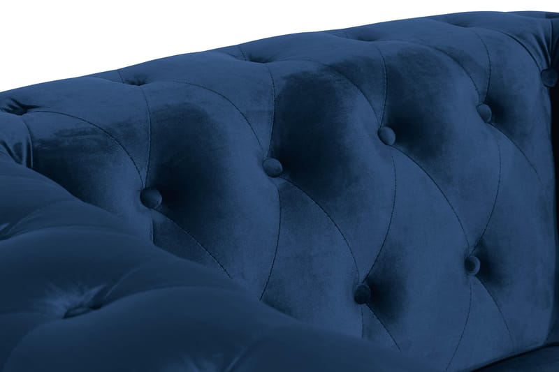 Chesterfield Lyx Stor skön djup sammetsfåtölj - Fåtölj till vardagsrum - Blå Sammet - Möbler - Vardagsrum - Fåtöljer - Chesterfield fåtölj
