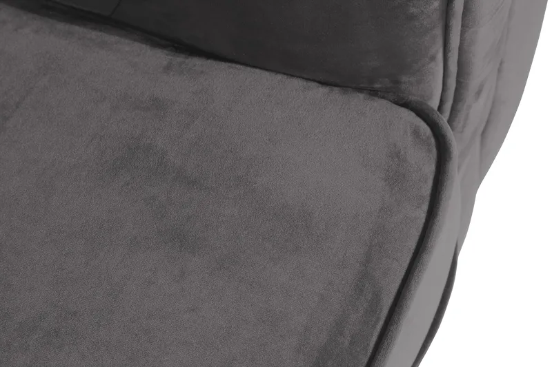 Chesterfield Lyx Stor skön djup sammetsfåtölj - Fåtölj till vardagsrum - Mörkgrå Sammet - Möbler - Vardagsrum - Fåtöljer - Chesterfield fåtölj