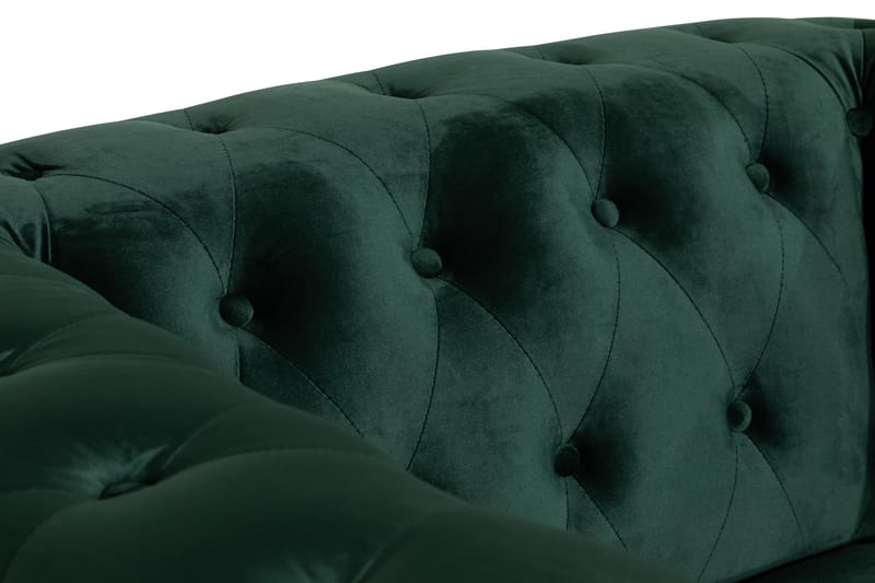 Chesterfield Lyx Stor skön djup sammetsfåtölj - Fåtölj till vardagsrum - Mörkgrön Sammet - Möbler - Vardagsrum - Fåtöljer - Chesterfield fåtölj