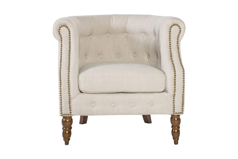 Fåtölj Holmes 83x75x78 cm Beige - Möbler - Vardagsrum - Fåtöljer - Chesterfield fåtölj
