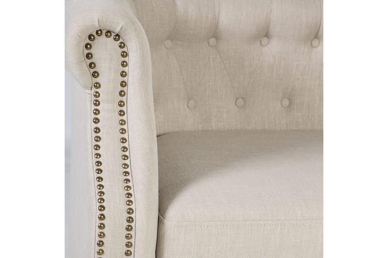 Fåtölj Holmes 83x75x78 cm Beige - Möbler - Vardagsrum - Fåtöljer - Chesterfield fåtölj