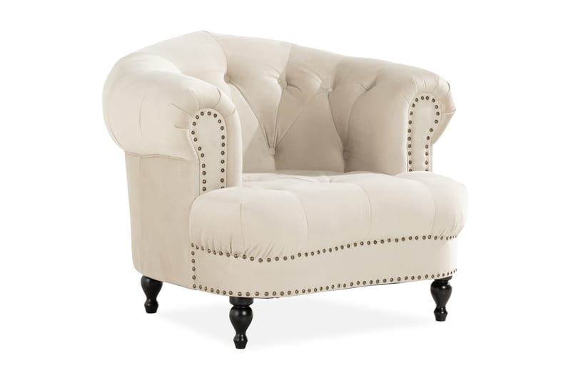 MOSLANDER Fåtölj Beige - Möbler - Vardagsrum - Fåtöljer - Chesterfield fåtölj