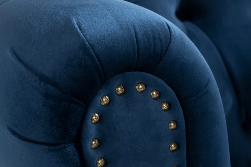 MOSLANDER Fåtölj Blå - Möbler - Vardagsrum - Fåtöljer - Chesterfield fåtölj