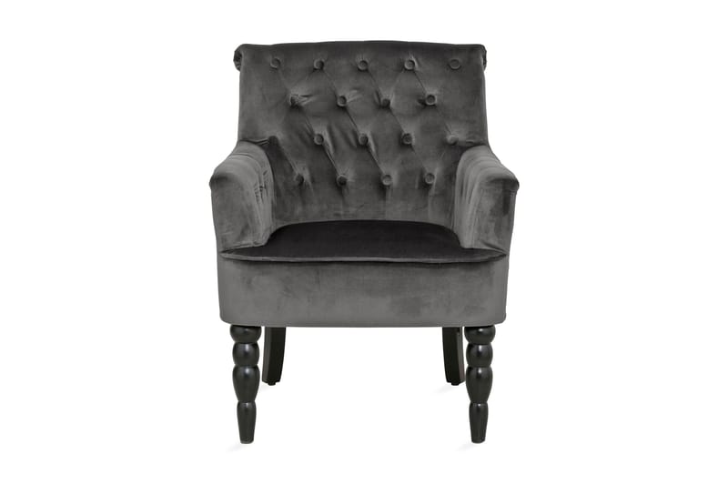 Naoki Sammetsfåtölj - Grå - Möbler - Vardagsrum - Fåtöljer - Chesterfield fåtölj