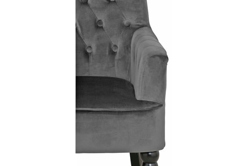 Naoki Sammetsfåtölj - Grå - Möbler - Vardagsrum - Fåtöljer - Chesterfield fåtölj