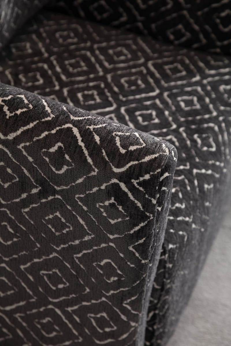 Childress Fåtölj Chenille - Svart / Vit - Möbler - Vardagsrum - Fåtöljer - Öronlappsfåtölj