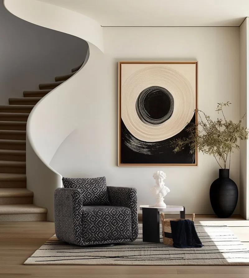 Childress Fåtölj Chenille - Svart / Vit - Möbler - Vardagsrum - Fåtöljer