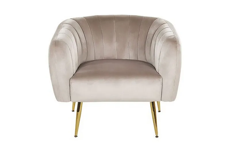 Amania Fåtölj - Sammet/Grå - Möbler - Vardagsrum - Fåtöljer