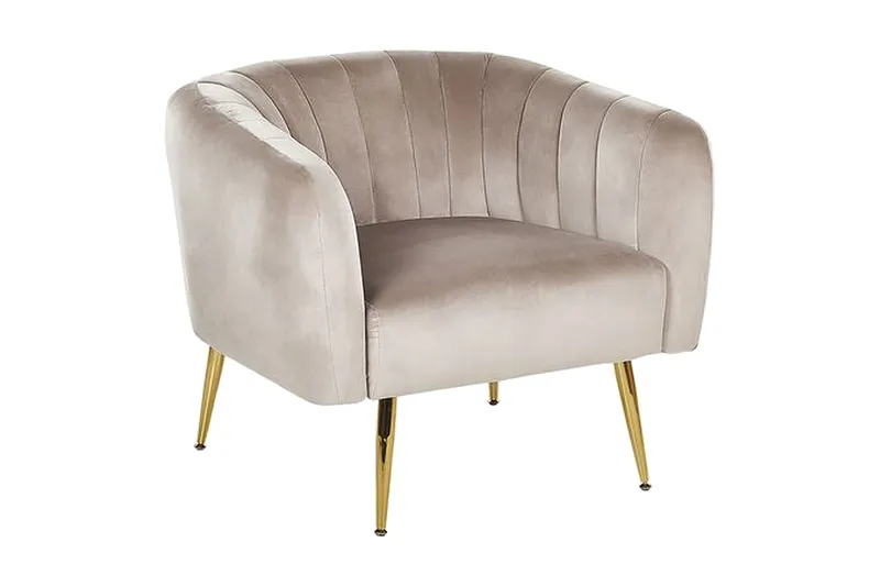 Amania Fåtölj, Sammet/Grå