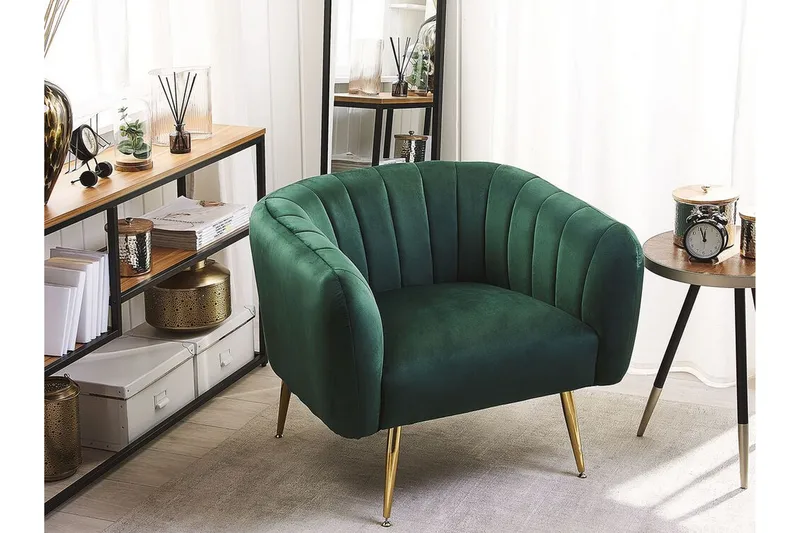 Amania Fåtölj - Sammet/Grön - Möbler - Vardagsrum - Fåtöljer - Clubfåtöljer