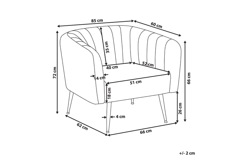 Amania Fåtölj - Sammet/Grön - Möbler - Vardagsrum - Fåtöljer - Clubfåtöljer