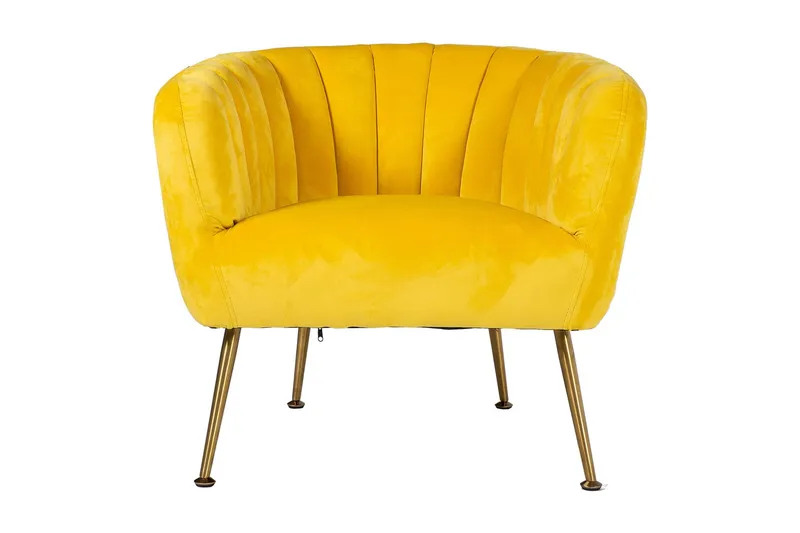 Fåtölj Tucker 78x71xh69 Sammet Gul - Möbler - Vardagsrum - Fåtöljer - Clubfåtöljer