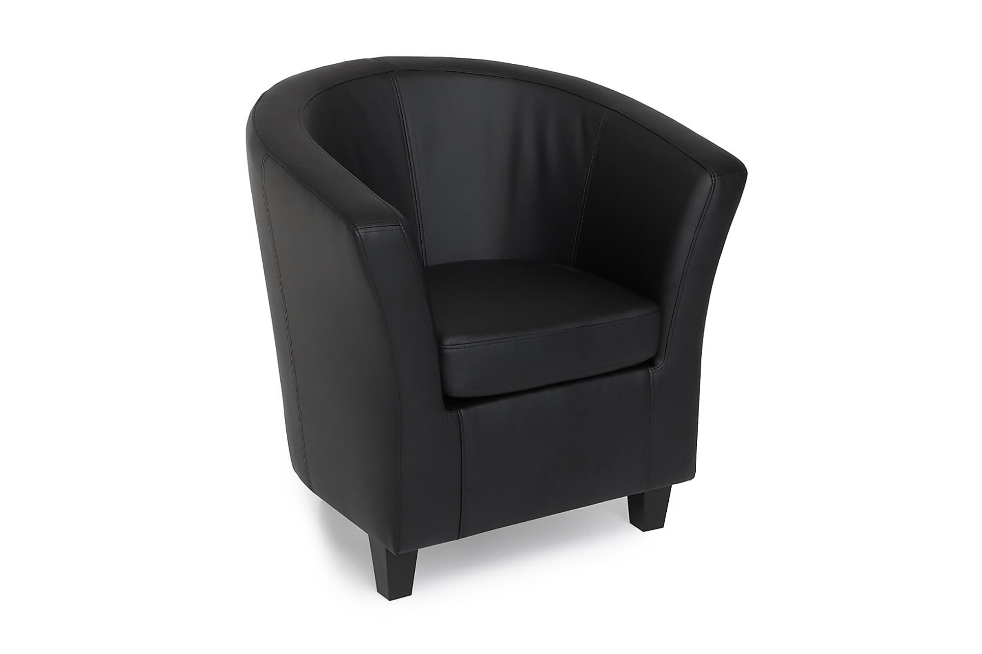 leroy clubfåtölj svart pu -