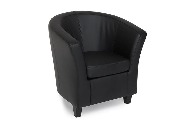 Vegas Clubfåtölj Konstläder, Svart