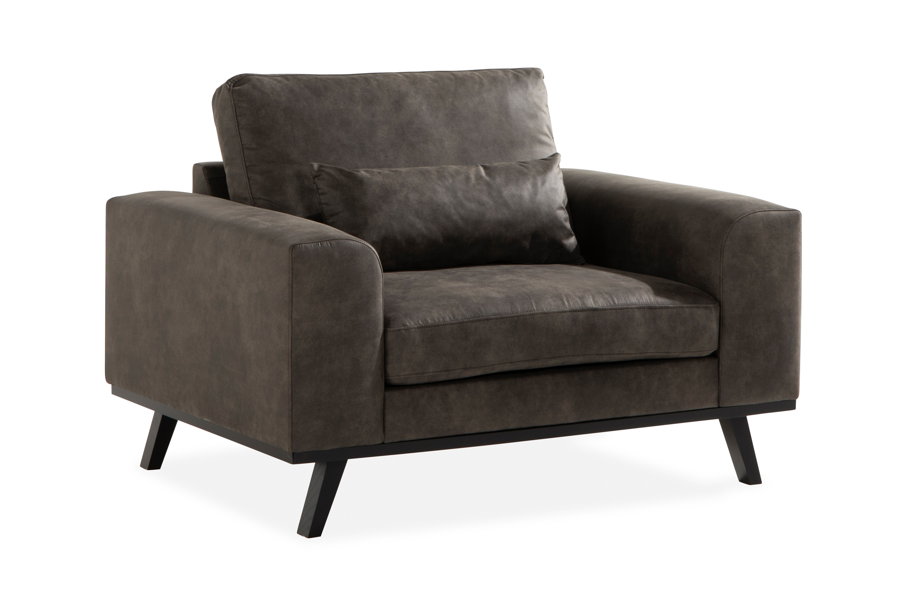 copenhagen fåtölj konstläder - mörkgrå