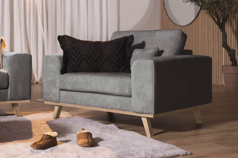 Copenhagen Fåtölj Manchester - Grå - Möbler - Vardagsrum - Fåtöljer