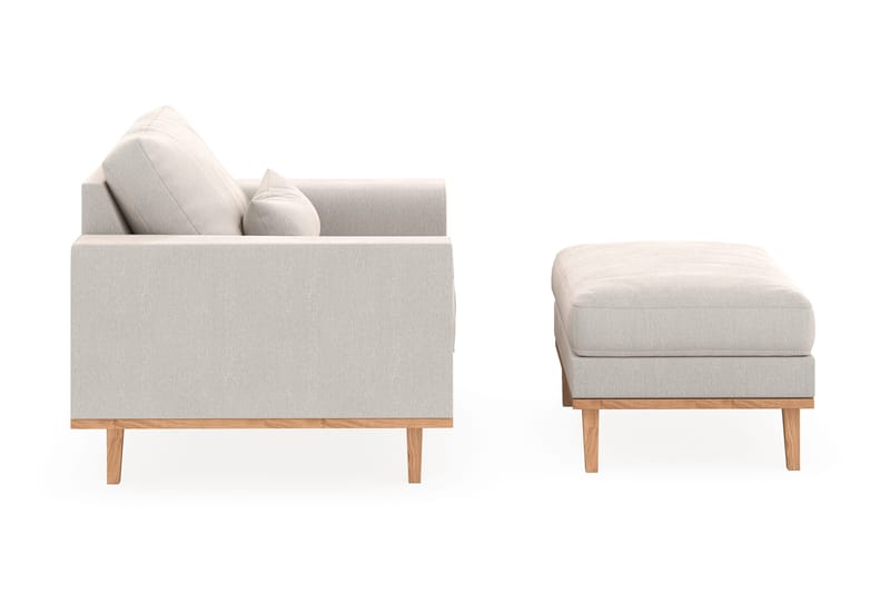 Copenhagen Fåtölj med fotpall - Krämvit - Möbler - Vardagsrum - Fåtöljer - Fåtölj med fotpall