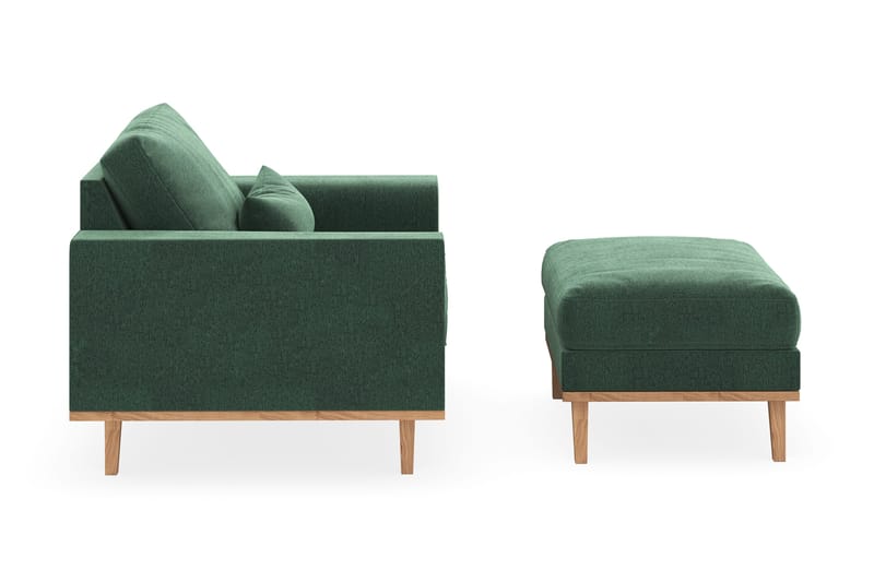 Copenhagen Fåtölj med fotpall - Mörkgrön - Möbler - Vardagsrum - Fåtöljer - Fåtölj med fotpall