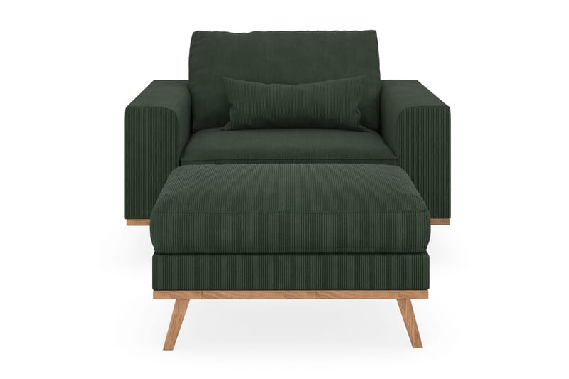Copenhagen Fåtölj med fotpall - Mörkgrön - Möbler - Vardagsrum - Fåtöljer - Fåtölj med fotpall
