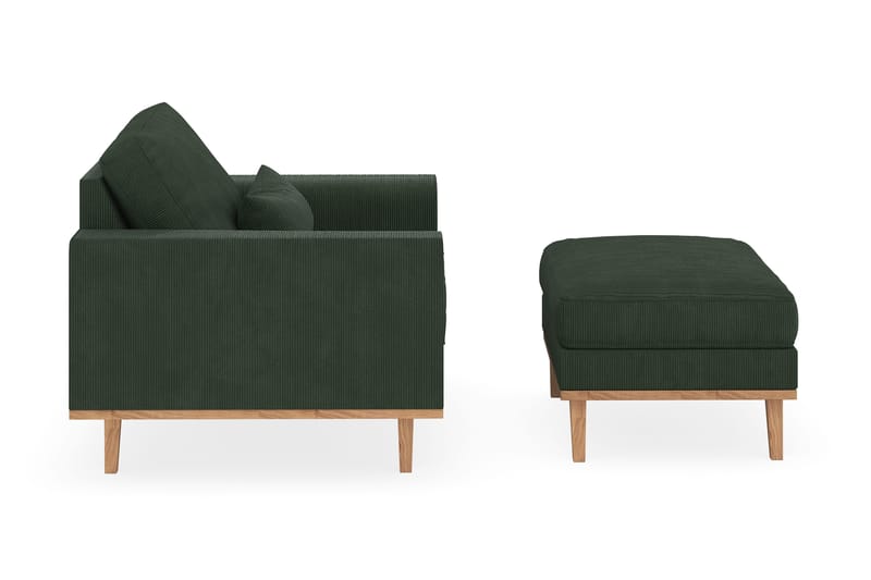 Copenhagen Fåtölj med fotpall - Mörkgrön - Möbler - Vardagsrum - Fåtöljer - Fåtölj med fotpall