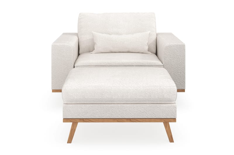 Copenhagen Fåtölj med fotpall - Vit - Möbler - Vardagsrum - Fåtöljer - Fåtölj med fotpall