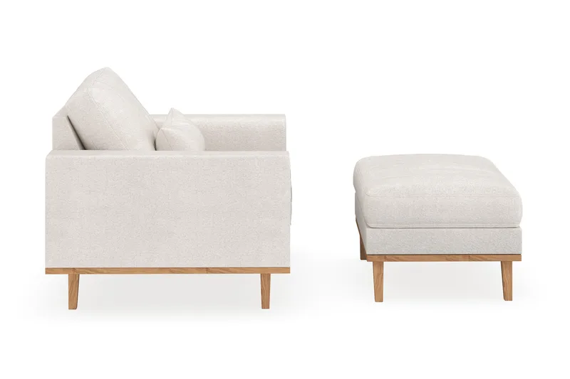 Copenhagen Fåtölj med fotpall - Vit - Möbler - Vardagsrum - Fåtöljer - Fåtölj med fotpall