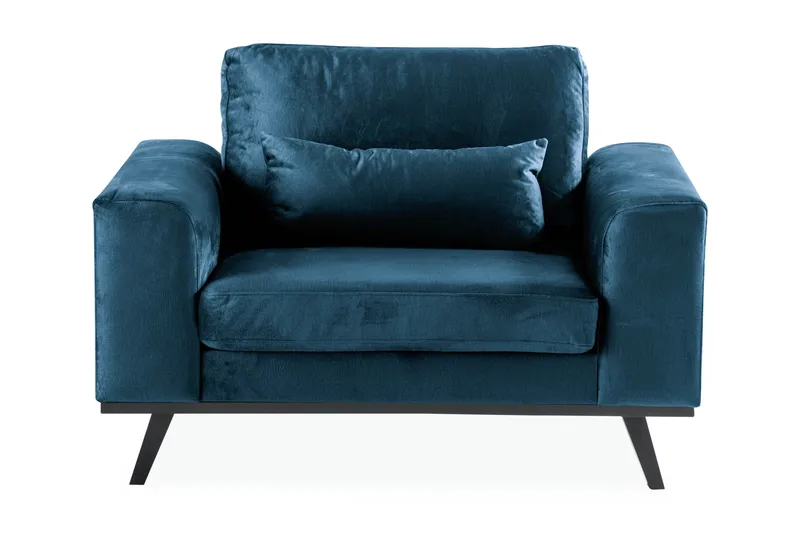 Copenhagen Sammetsfåtölj - Blå - Möbler - Vardagsrum - Fåtöljer - Sammetsfåtölj