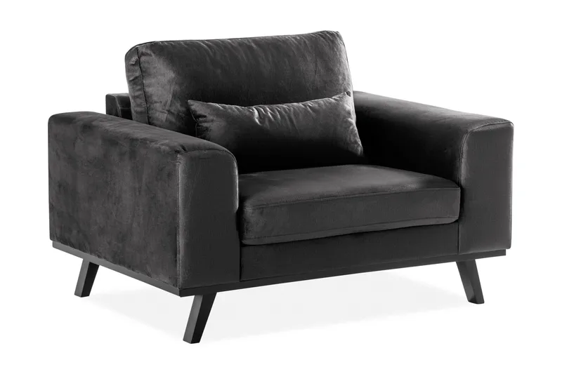 Copenhagen Sammetsfåtölj - Grå - Möbler - Vardagsrum - Fåtöljer - Sammetsfåtölj