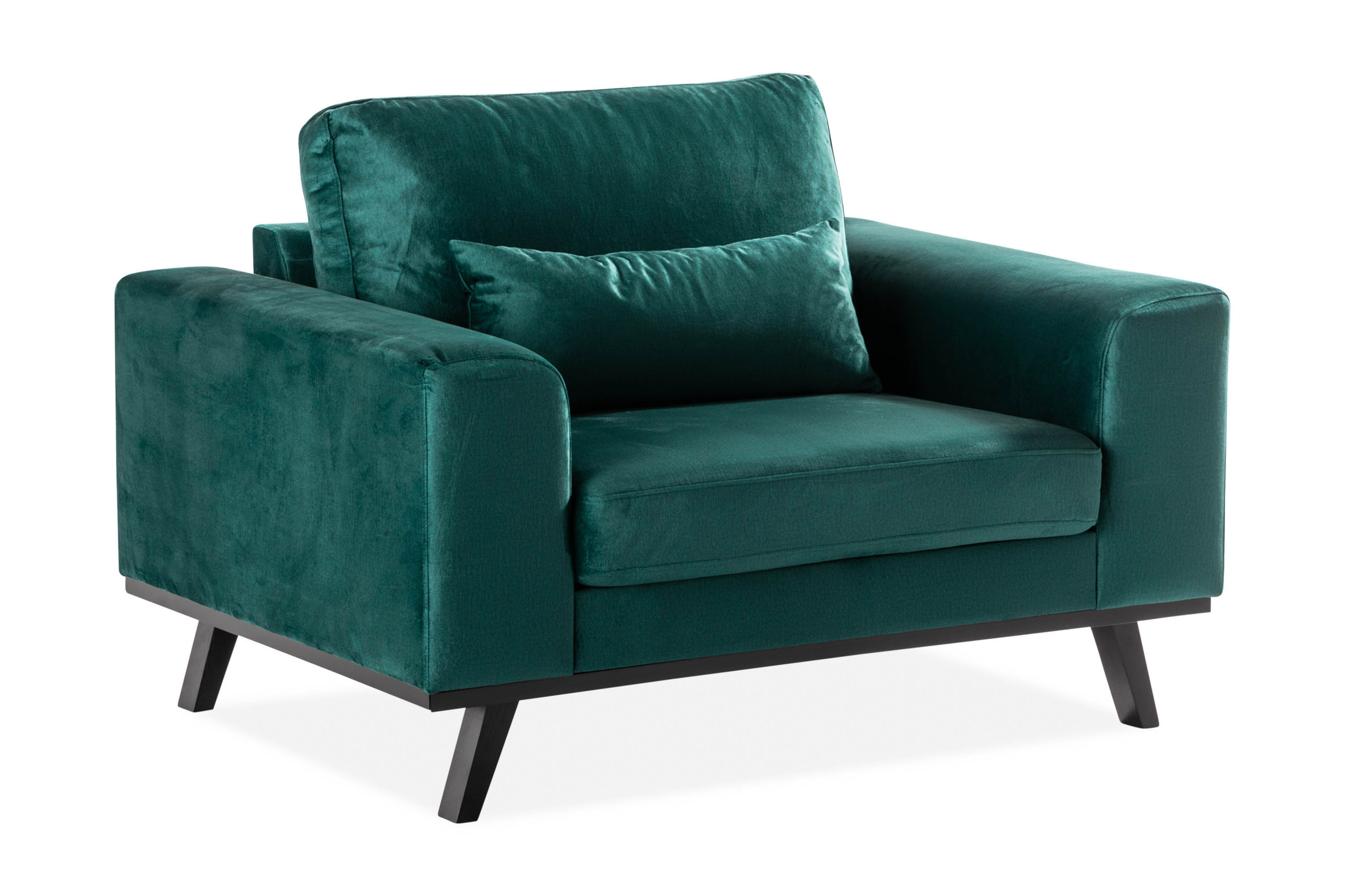 copenhagen sammetsfåtölj - grön