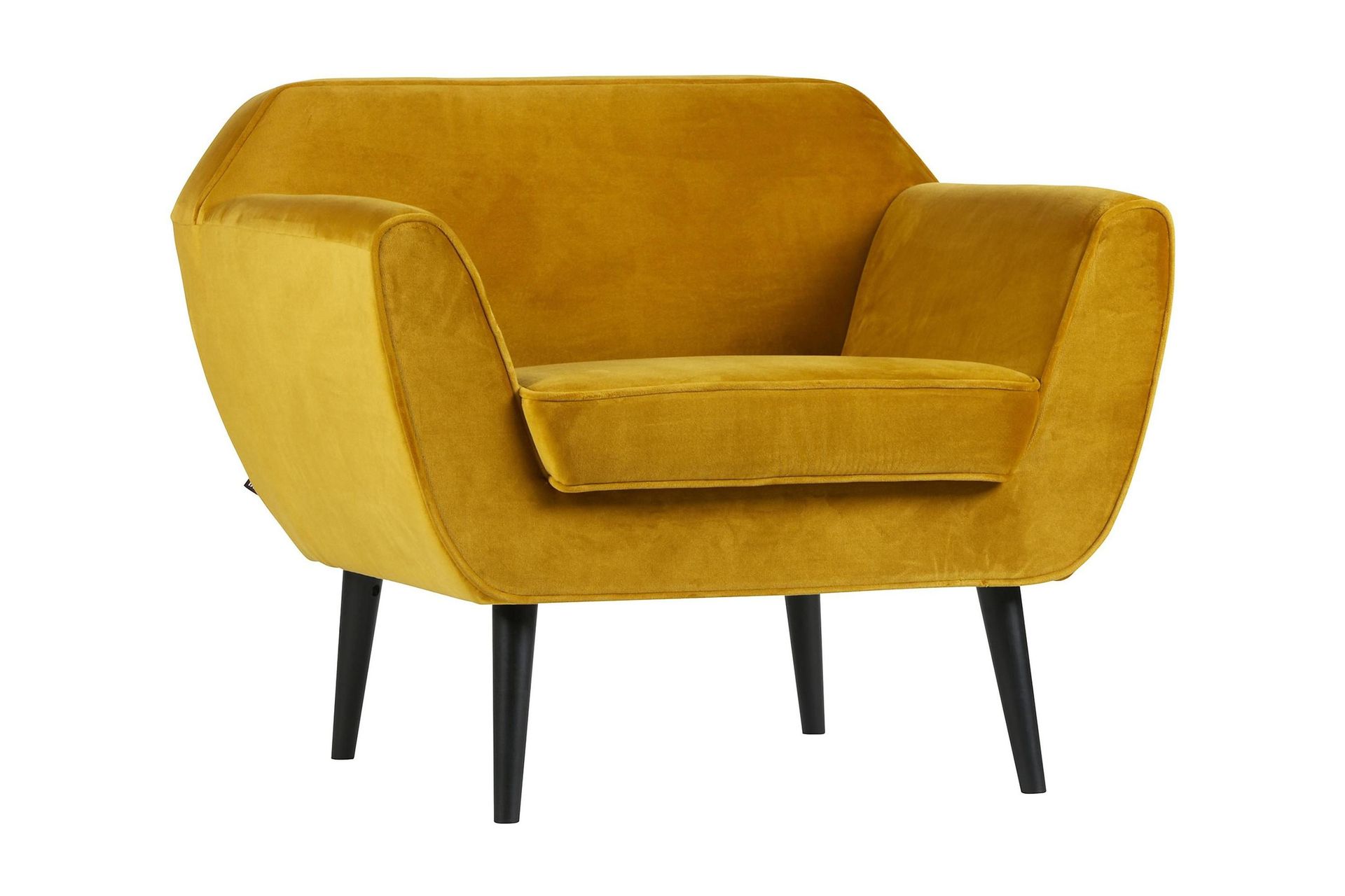 corollos sammetsfåtölj - ochre