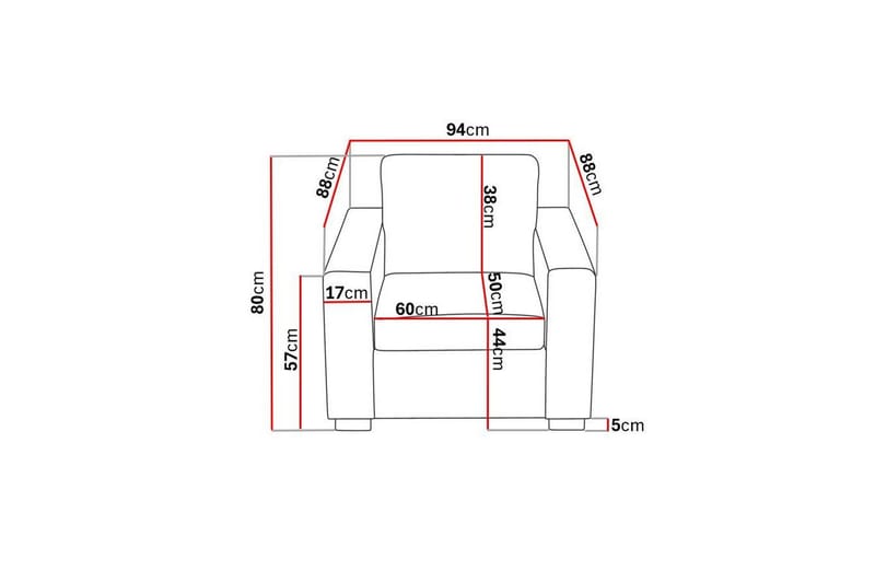 Crazy Fåtölj - Svart Konstläder - Möbler - Vardagsrum - Fåtöljer