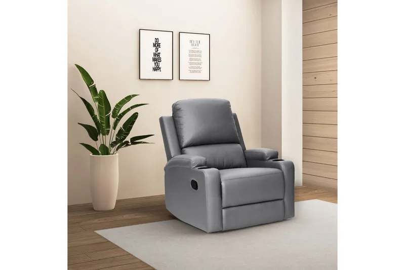 Dallas Liggfåtölj - Grå - Möbler - Vardagsrum - Fåtöljer - Biofåtöljer & reclinerfåtöljer