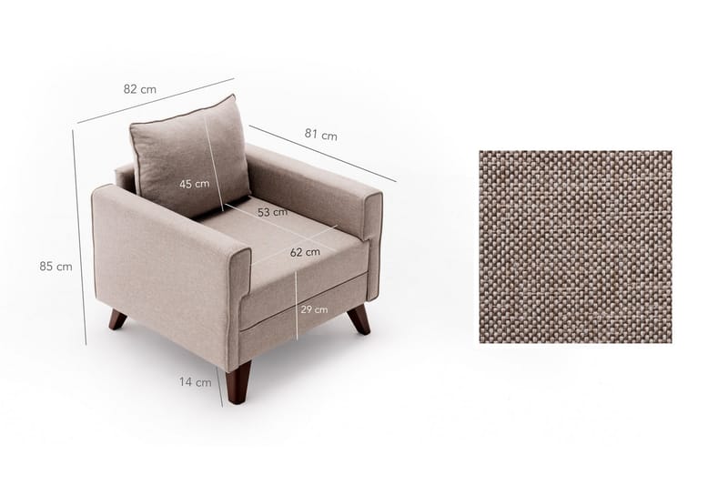 DENMARK Fåtölj  Beige - Möbler - Vardagsrum - Fåtöljer