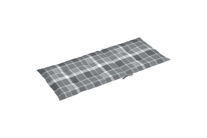 Dynor för trädgårdsstolar 6 st grått rutmönster 120x50x4 cm - Flerfärgad - Möbler - Vardagsrum - Fåtöljer - Biofåtöljer & reclinerfåtöljer