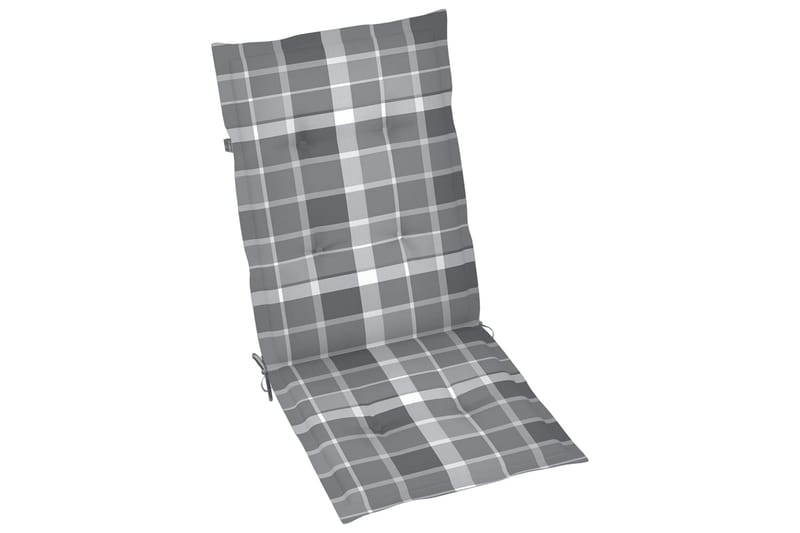 Dynor för trädgårdsstolar 6 st grått rutmönster 120x50x4 cm - Flerfärgad - Möbler - Vardagsrum - Fåtöljer - Biofåtöljer & reclinerfåtöljer