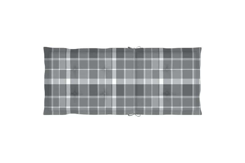 Dynor för trädgårdsstolar 6 st grått rutmönster 120x50x4 cm - Flerfärgad - Möbler - Vardagsrum - Fåtöljer - Biofåtöljer & reclinerfåtöljer