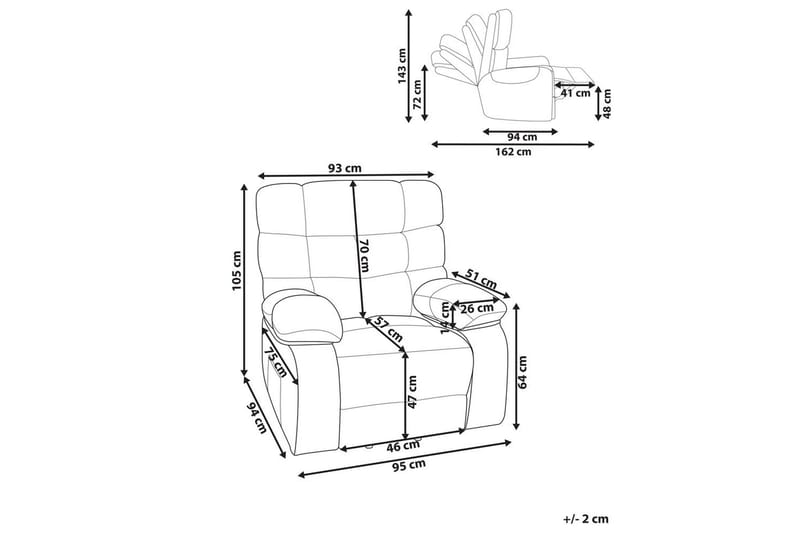 Elektrisk reclinerfåtölj Ares Beige - Beige - Möbler - Vardagsrum - Fåtöljer - Liggfåtöljer