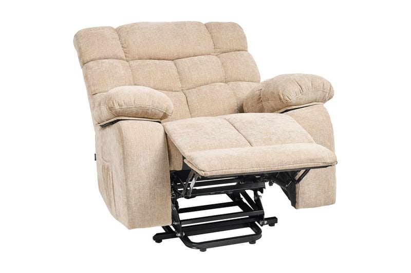 Elektrisk reclinerfåtölj Ares Beige - Beige - Möbler - Vardagsrum - Fåtöljer - Liggfåtöljer