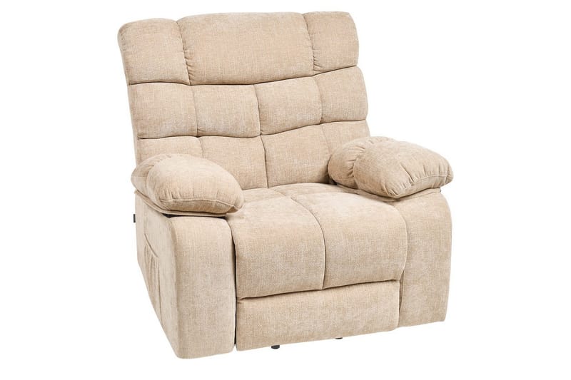 Elektrisk reclinerfåtölj Ares Beige - Beige - Möbler - Vardagsrum - Fåtöljer - Liggfåtöljer
