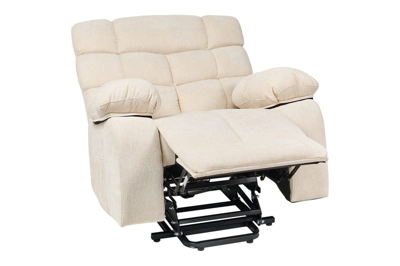 Elektrisk reclinerfåtölj Ares Ljusbeige - Ljusbeige - Möbler - Vardagsrum - Fåtöljer - Liggfåtöljer